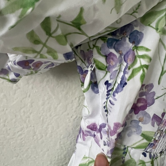 NWT Hill House Sz XS Matilda Midi Dress Wisteria White Floral Bridgerton Cottage - Picture 10 of 14